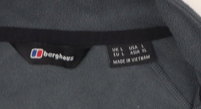 Berghaus Men’s Black L 1/4 Zip Fleece Pullover Outdoor Sweatshirt