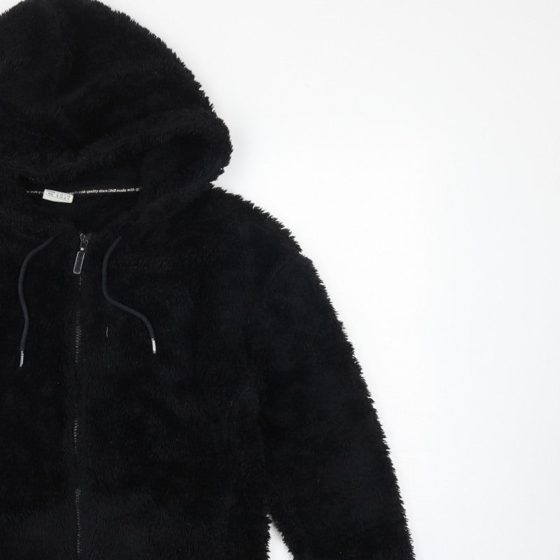 PUMA Women’s Black Faux Fur Hooded Zip Jacket UK 12