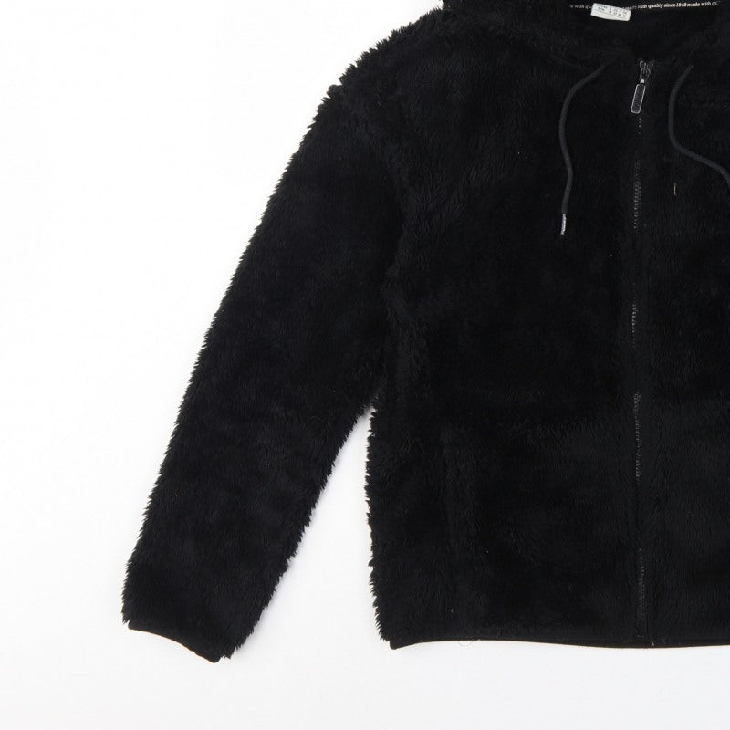 PUMA Women’s Black Faux Fur Hooded Zip Jacket UK 12