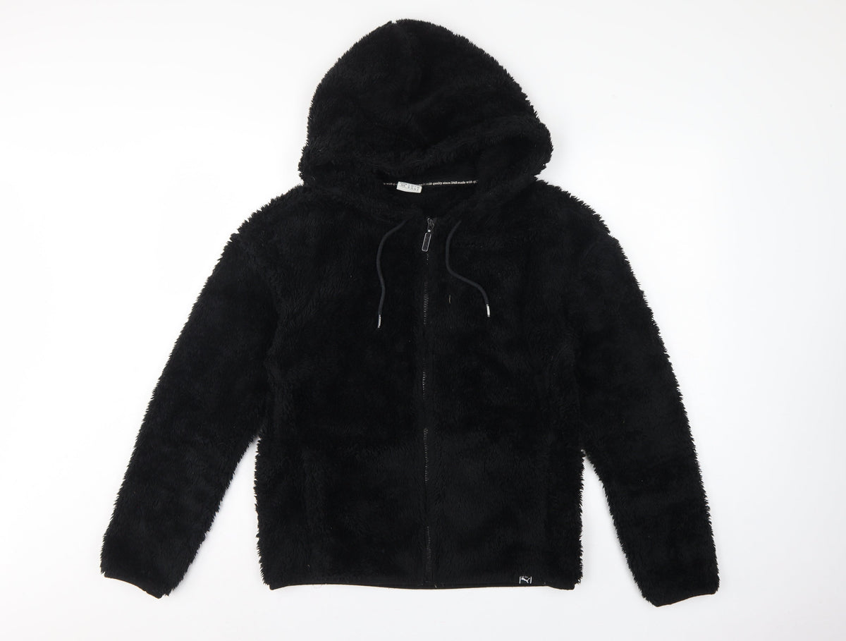 PUMA Women’s Black Faux Fur Hooded Zip Jacket UK 12