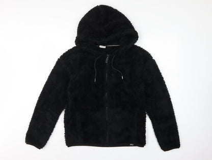 PUMA Women’s Black Faux Fur Hooded Zip Jacket UK 12