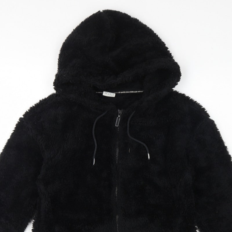 PUMA Women’s Black Faux Fur Hooded Zip Jacket UK 12