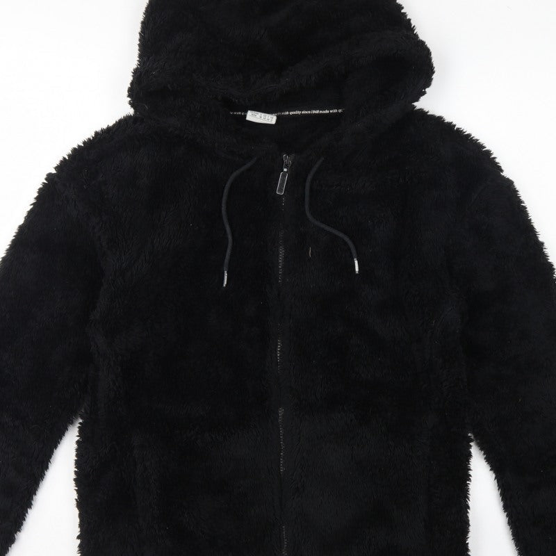 PUMA Women’s Black Faux Fur Hooded Zip Jacket UK 12