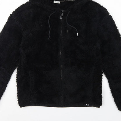 PUMA Women’s Black Faux Fur Hooded Zip Jacket UK 12