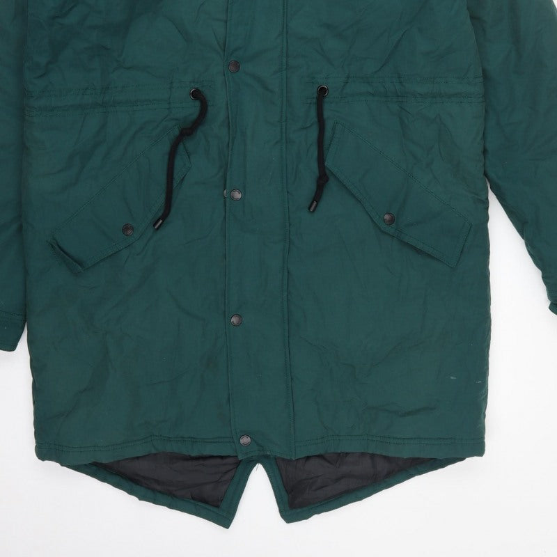 Bench Men’s Green Medium Hooded Padded Fishtail Parka Jacket