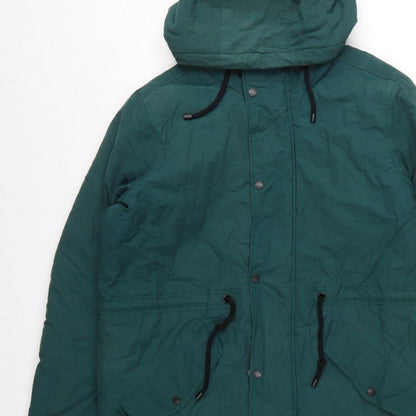 Bench Men’s Green Medium Hooded Padded Fishtail Parka Jacket