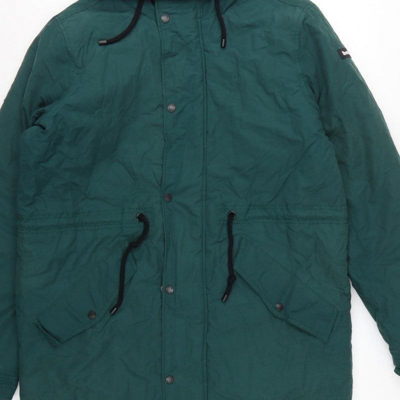 Bench Men’s Green Medium Hooded Padded Fishtail Parka Jacket