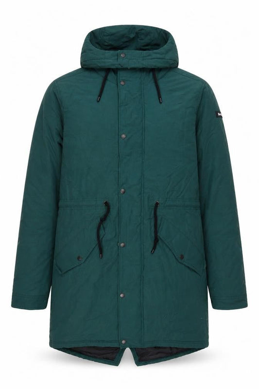 Bench Men’s Green Medium Hooded Padded Fishtail Parka Jacket