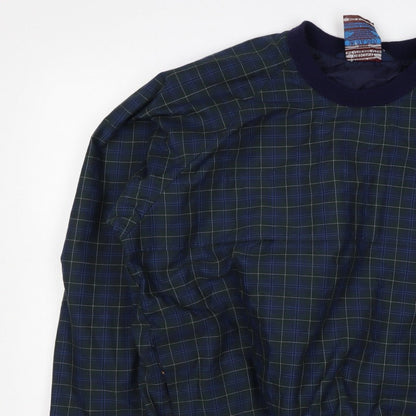Sunderland Men’s Blue Plaid Waterproof Pullover Sweatshirt XL Golf