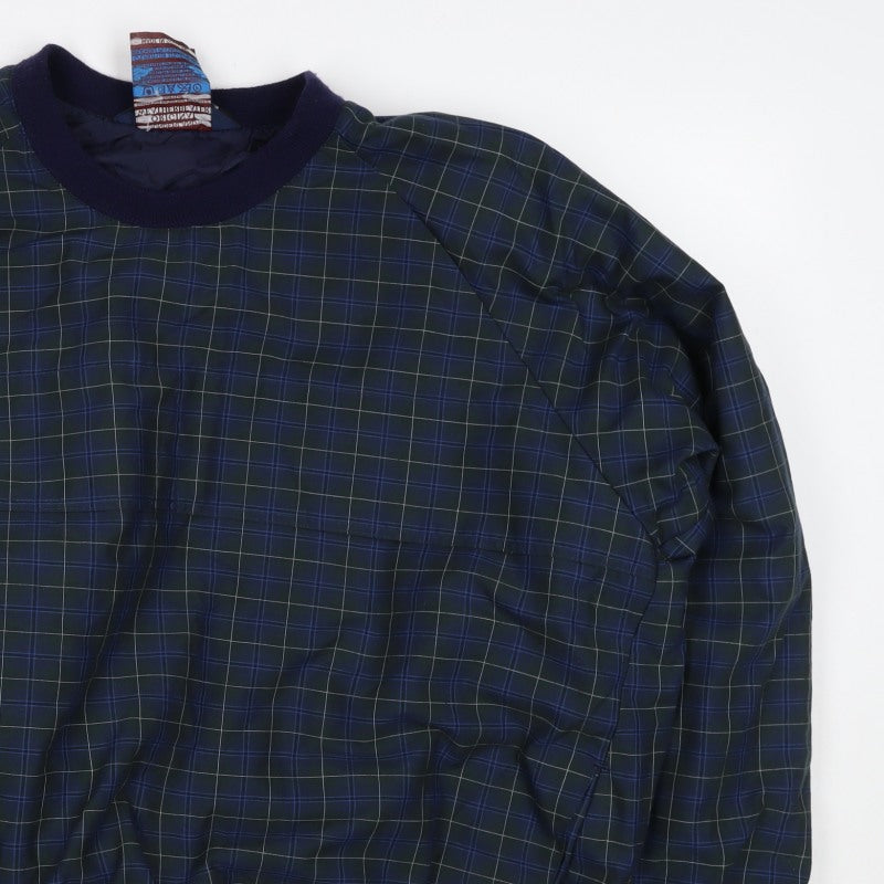 Sunderland Men’s Blue Plaid Waterproof Pullover Sweatshirt XL Golf