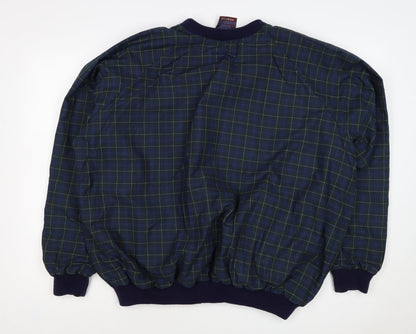 Sunderland Men’s Blue Plaid Waterproof Pullover Sweatshirt XL Golf
