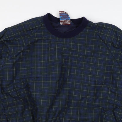 Sunderland Men’s Blue Plaid Waterproof Pullover Sweatshirt XL Golf