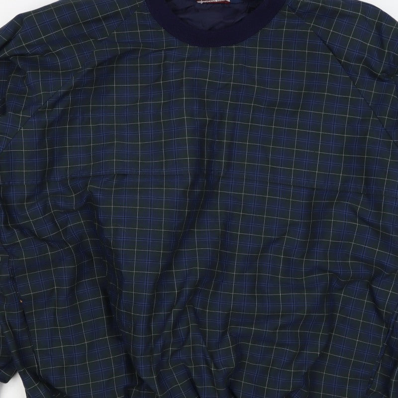 Sunderland Men’s Blue Plaid Waterproof Pullover Sweatshirt XL Golf