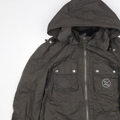 Armani Exchange Men’s Black L Hooded Padded Full Zip Jacket