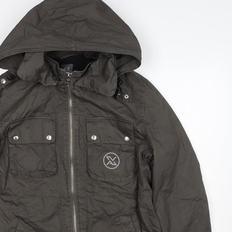Armani Exchange Men’s Black L Hooded Padded Full Zip Jacket