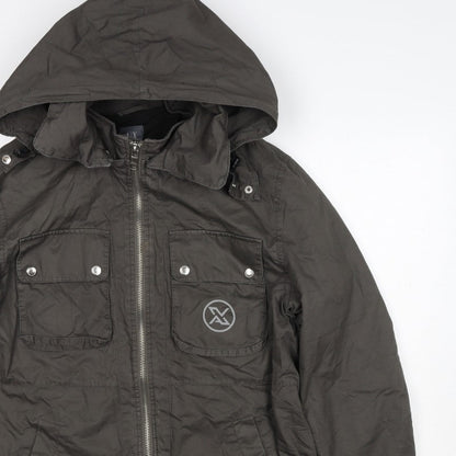 Armani Exchange Men’s Black L Hooded Padded Full Zip Jacket