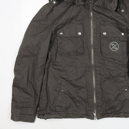 Armani Exchange Men’s Black L Hooded Padded Full Zip Jacket