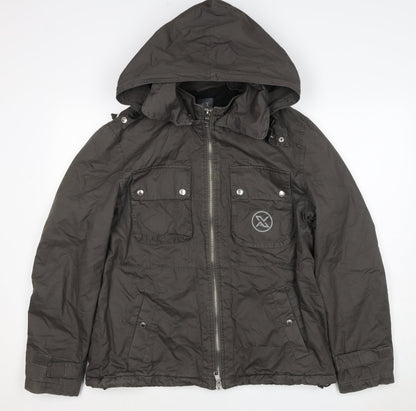 Armani Exchange Men’s Black L Hooded Padded Full Zip Jacket