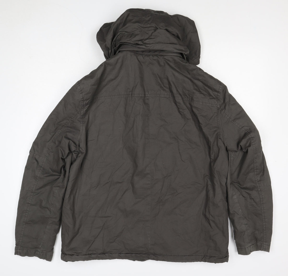 Armani Exchange Men’s Black L Hooded Padded Full Zip Jacket