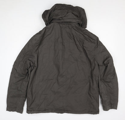Armani Exchange Men’s Black L Hooded Padded Full Zip Jacket