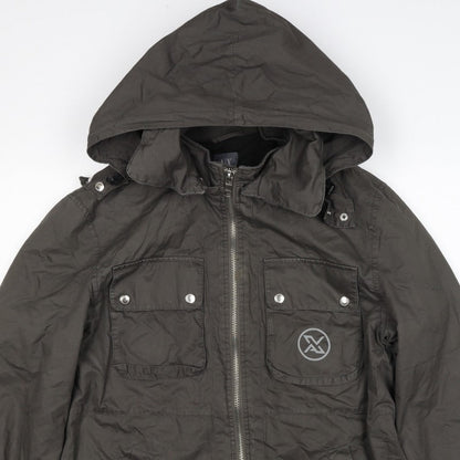 Armani Exchange Men’s Black L Hooded Padded Full Zip Jacket