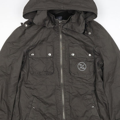 Armani Exchange Men’s Black L Hooded Padded Full Zip Jacket