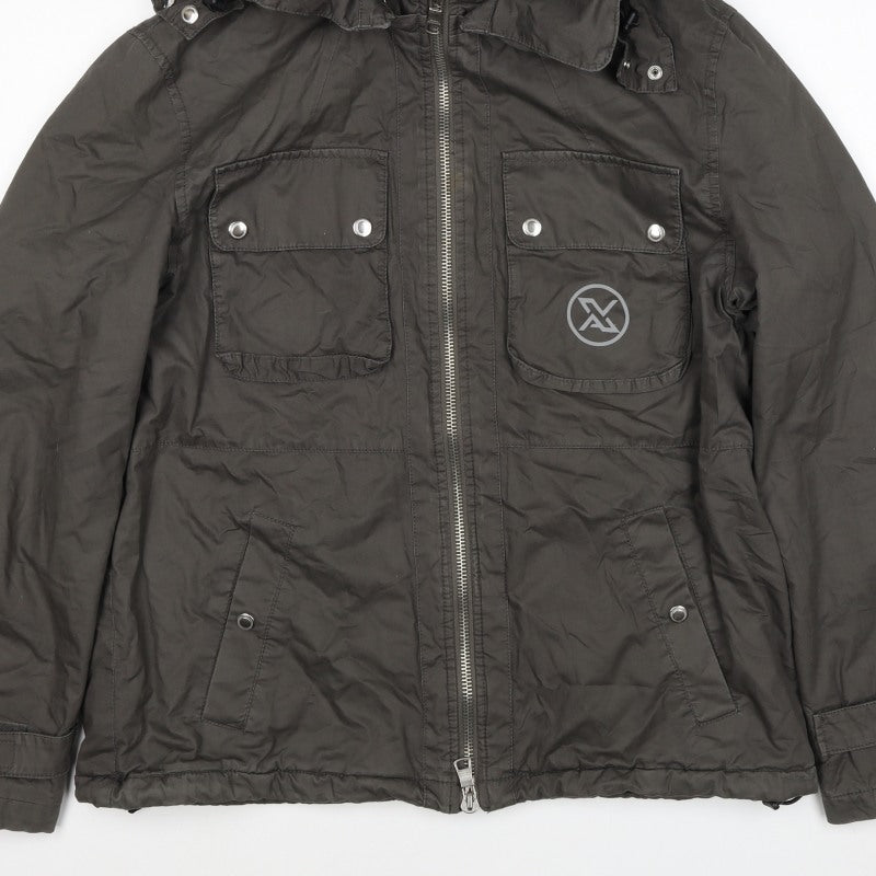 Armani Exchange Men’s Black L Hooded Padded Full Zip Jacket