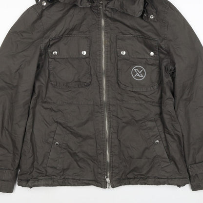 Armani Exchange Men’s Black L Hooded Padded Full Zip Jacket