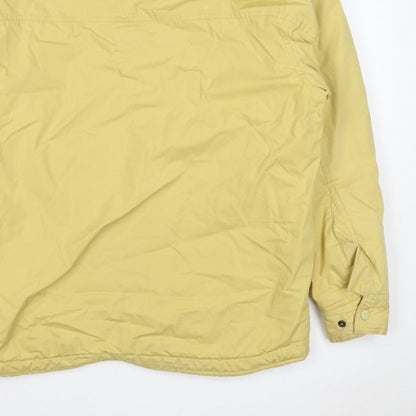 Timberland Men Yellow Small Puffer Jacket Fleece Lined Full Zip