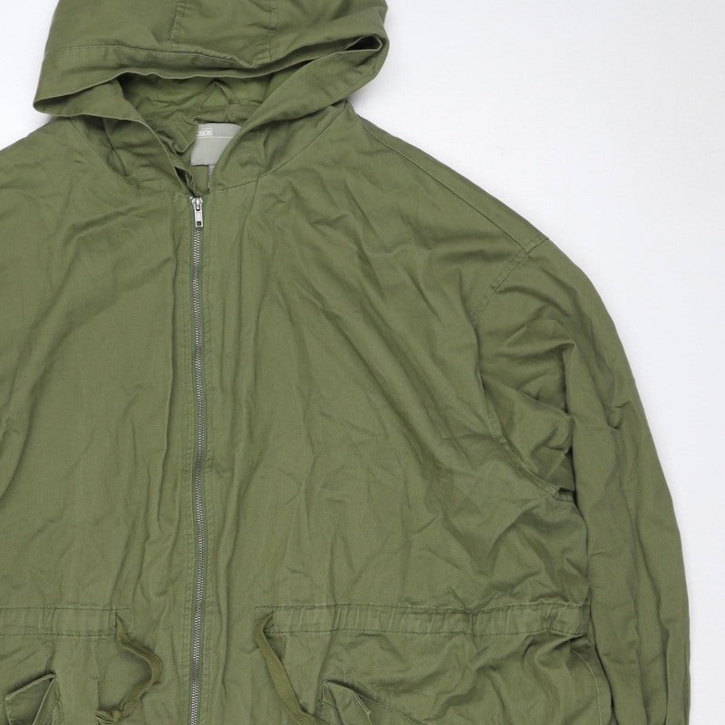 ASOS Women’s Green UK 8 Cotton Hooded Parka Jacket