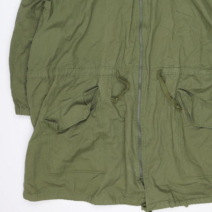 ASOS Women’s Green UK 8 Cotton Hooded Parka Jacket