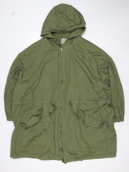 ASOS Women’s Green UK 8 Cotton Hooded Parka Jacket