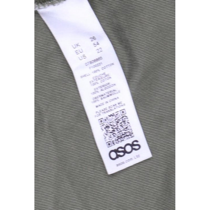 ASOS Women’s Green UK 8 Cotton Hooded Parka Jacket