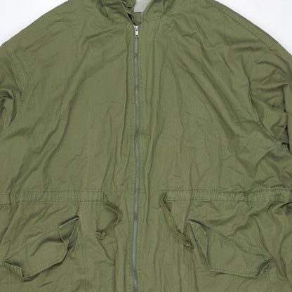 ASOS Women’s Green UK 8 Cotton Hooded Parka Jacket