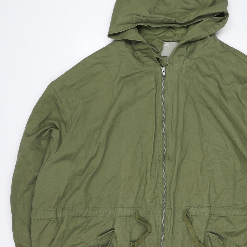 ASOS Women’s Green UK 8 Cotton Hooded Parka Jacket