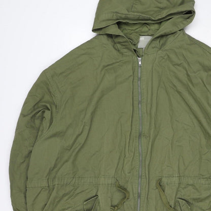 ASOS Women’s Green UK 8 Cotton Hooded Parka Jacket