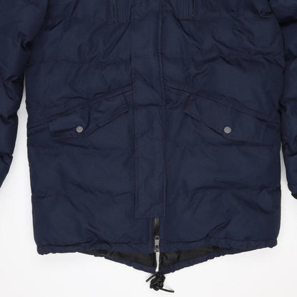 Soul Star Unisex Navy L Padded Faux Fur Hood Parka Jacket