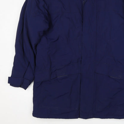 Danimac Women’s Blue Small Padded Parka Coat Zip Pockets