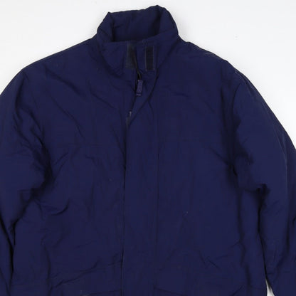 Danimac Women’s Blue Small Padded Parka Coat Zip Pockets