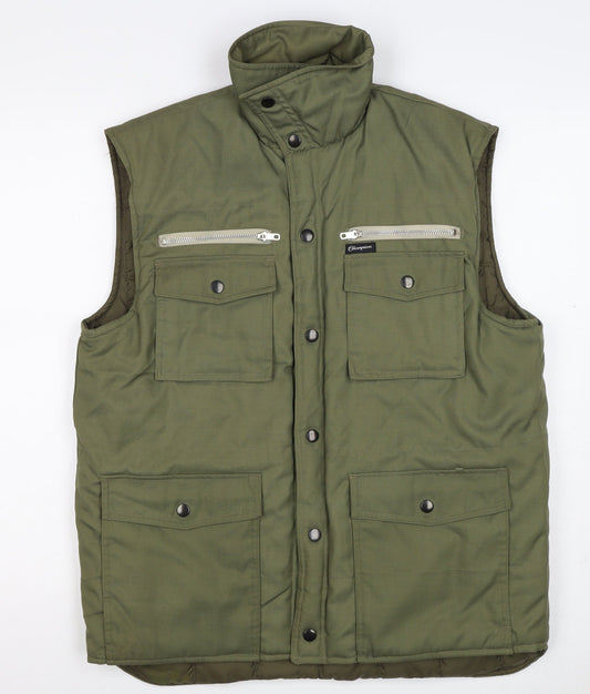 Champion Men's Green L Military Padded Utility Waistcoat Bodywarmer