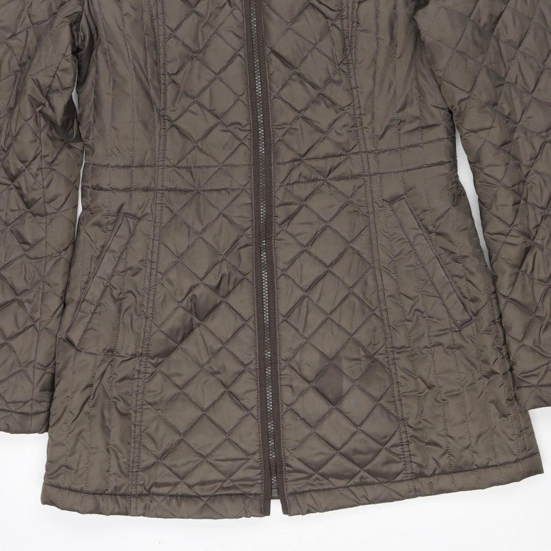 Laundry by Design Women’s Brown S Long Quilted Hooded Puffer Jacket