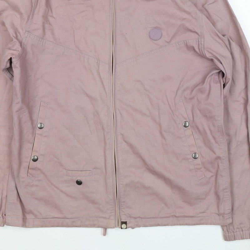 Voodoo Women’s Pink Hooded Cotton Jacket Size S Full Zip Paisley Lining