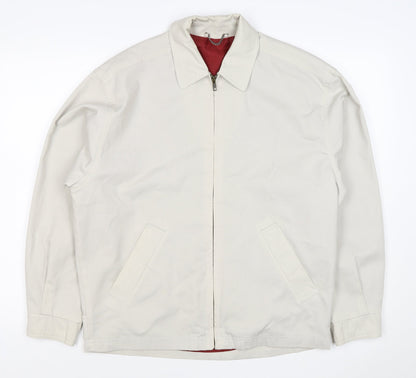 Springfield Men’s Ivory S Basic Zip Jacket Polyester Cotton