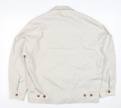 Springfield Men’s Ivory S Basic Zip Jacket Polyester Cotton