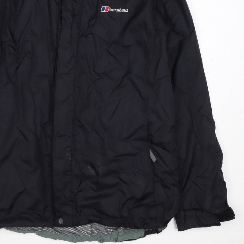 Berghaus Women Black UK 12 Aquafoil 2 Hooded Waterproof Rain Jacket