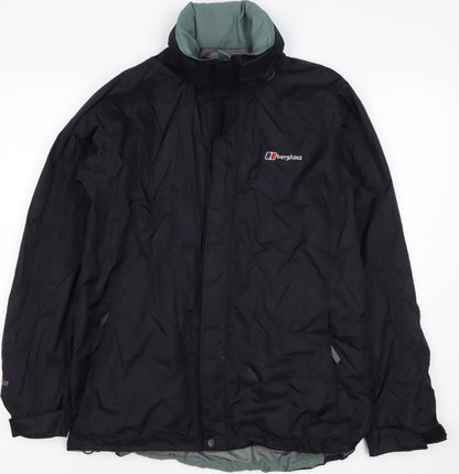 Berghaus Women Black UK 12 Aquafoil 2 Hooded Waterproof Rain Jacket