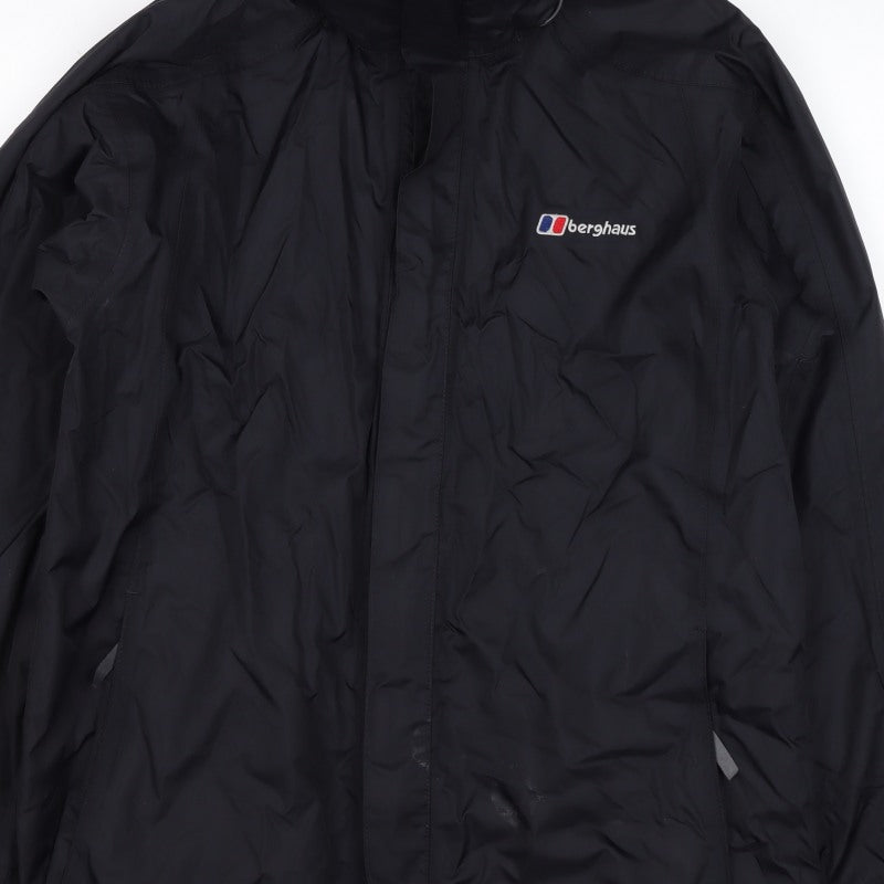 Berghaus Women Black UK 12 Aquafoil 2 Hooded Waterproof Rain Jacket