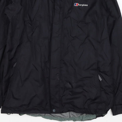 Berghaus Women Black UK 12 Aquafoil 2 Hooded Waterproof Rain Jacket