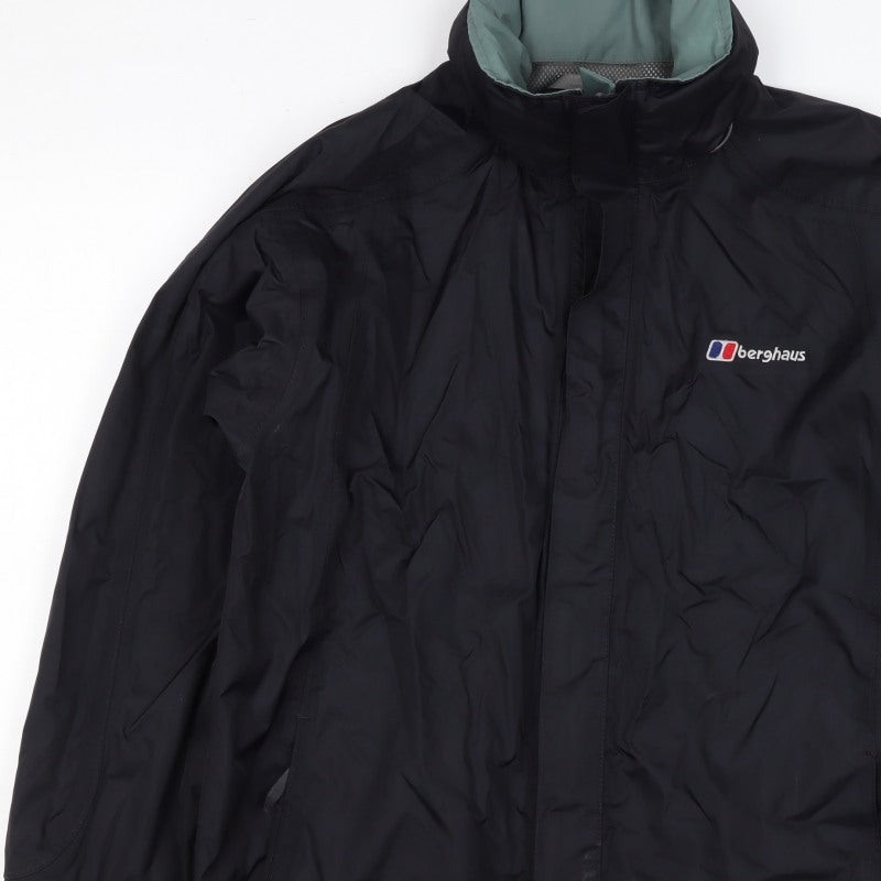 Berghaus Women Black UK 12 Aquafoil 2 Hooded Waterproof Rain Jacket
