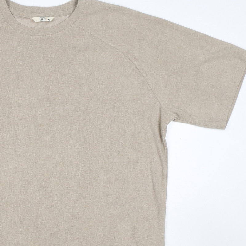 Redefined Rebel Unisex Adults Beige XL Basic Cotton Raglan T-Shirt